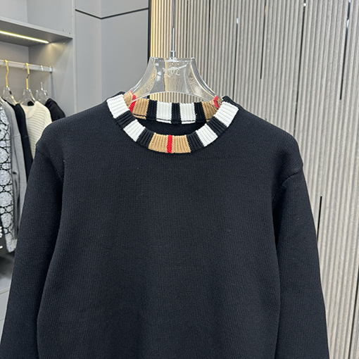 バーバリー 新しいダブルフェイスカシミヤジャカードセーター