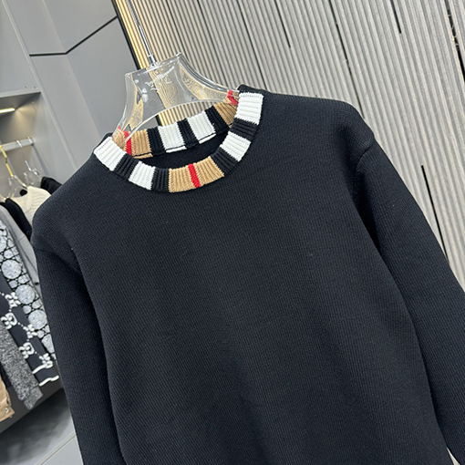 バーバリー 新しいダブルフェイスカシミヤジャカードセーター