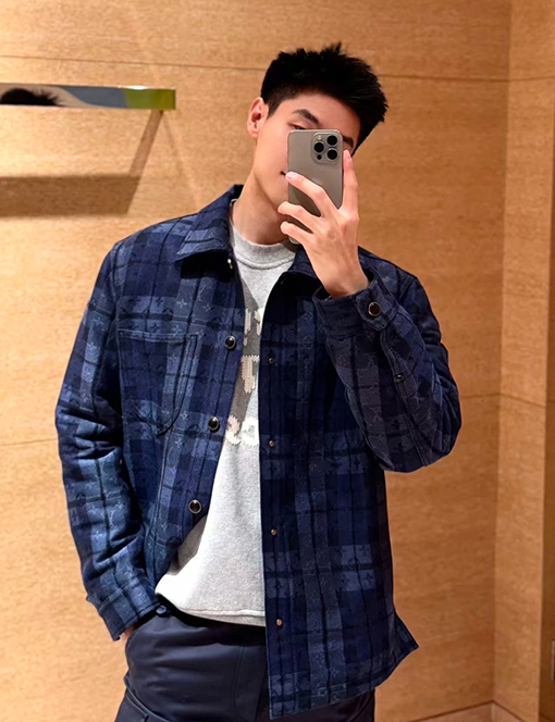 ルイヴィトンコピー 新しいチェック柄デニムジャケット