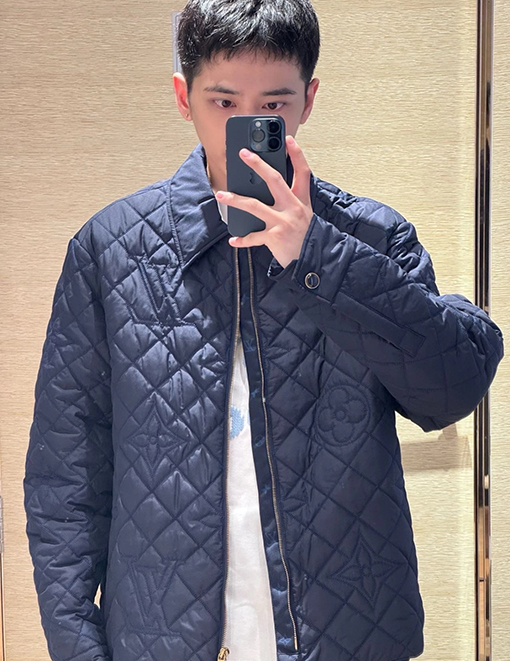 ルイヴィトン 新作ダイヤモンドチェックコットンジャケット