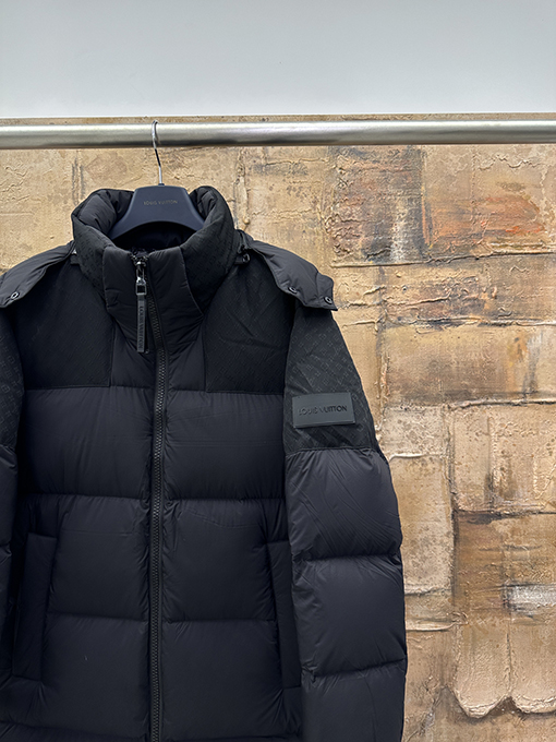 ルイヴィトン ジャカードミドル丈ダウンジャケット