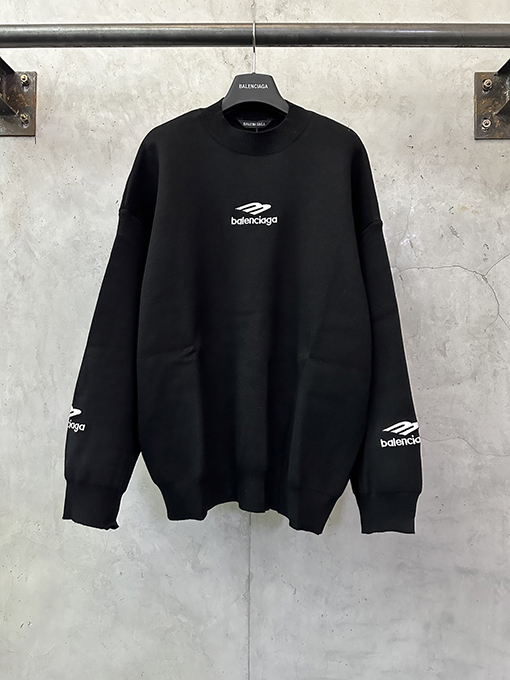 バレンシアガ 新スキーシリーズ 3M 刺繍クルーネックセーター