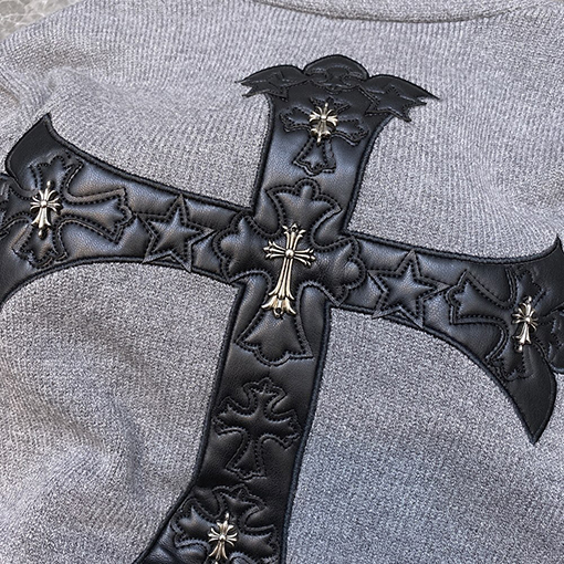 クロムハーツコピー 新しいVネックボタンカーディガンセーター