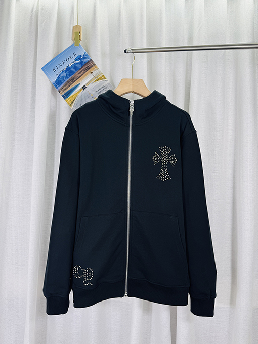 クロムハーツ リベット 3D カップル カジュアル カーディガン スパーカー