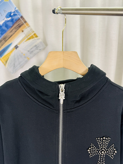 クロムハーツ リベット 3D カップル カジュアル カーディガン スパーカー