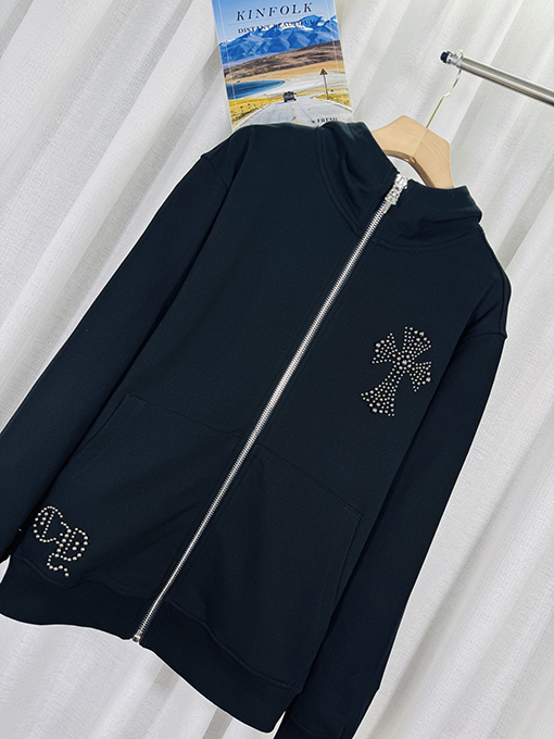 クロムハーツ リベット 3D カップル カジュアル カーディガン スパーカー