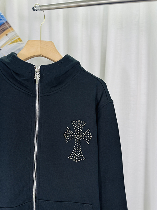 クロムハーツ リベット 3D カップル カジュアル カーディガン スパーカー