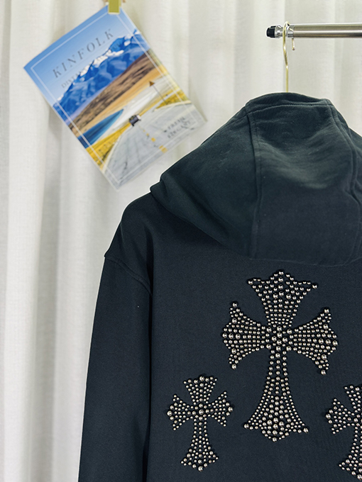 クロムハーツ リベット 3D カップル カジュアル カーディガン スパーカー