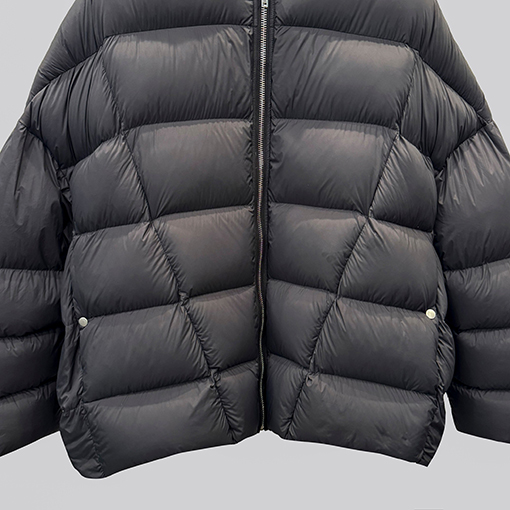 リックオウエンス キャットウォークスタイルのダークグースダウンジャケット