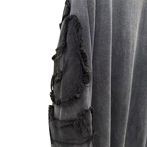 リックオウエンスコピー ダークスタイルのパッチ刺繍入り長袖シャツ