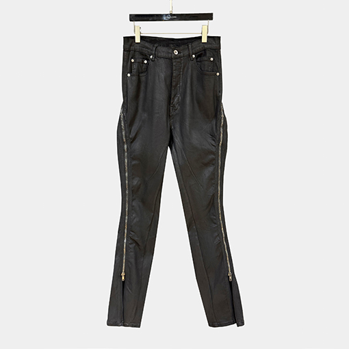 リックオウエンス ダークスタイルのジッパー付きスキニーパンツ