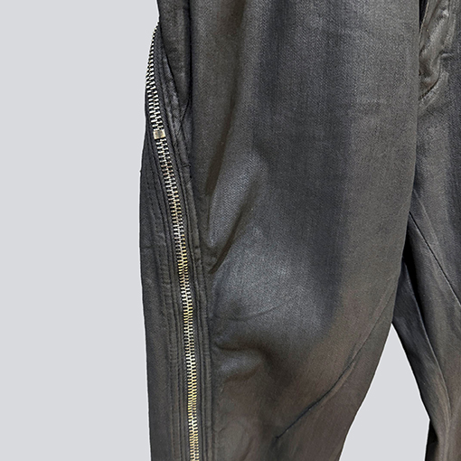 リックオウエンス ダークスタイルのジッパー付きスキニーパンツ