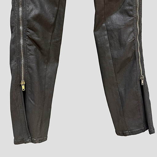 リックオウエンス ダークスタイルのジッパー付きスキニーパンツ
