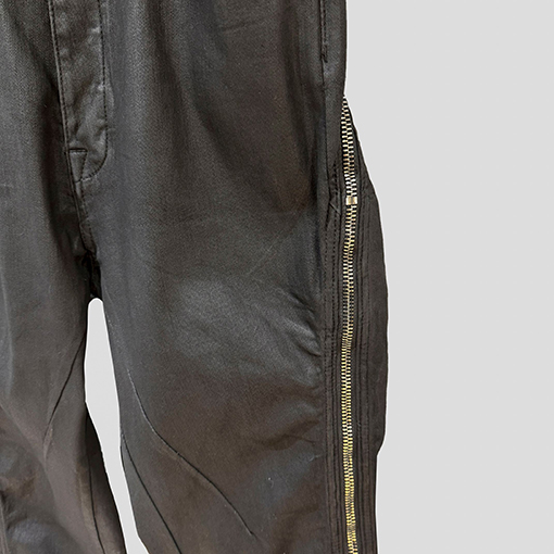 リックオウエンス ダークスタイルのジッパー付きスキニーパンツ