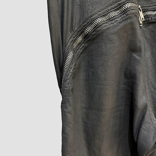 リックオウエンス ダークスタイルのジッパー付きスキニーパンツ