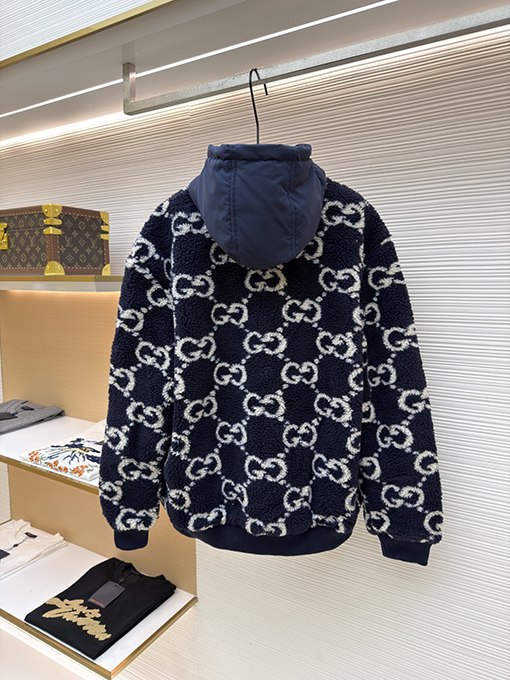 グッチ モノグラムラムスキンパッチワークジャケット