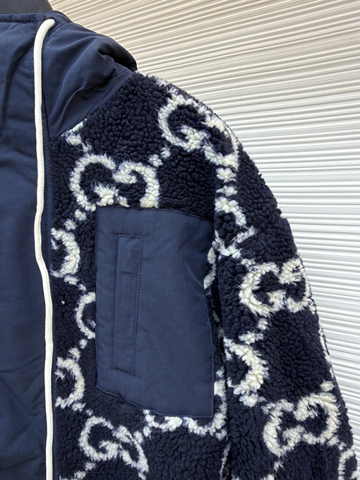 グッチ モノグラムラムスキンパッチワークジャケット