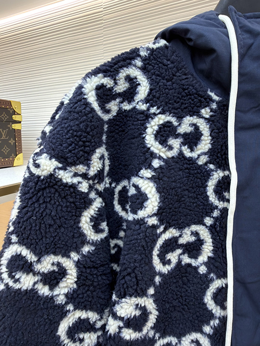 グッチ モノグラムラムスキンパッチワークジャケット