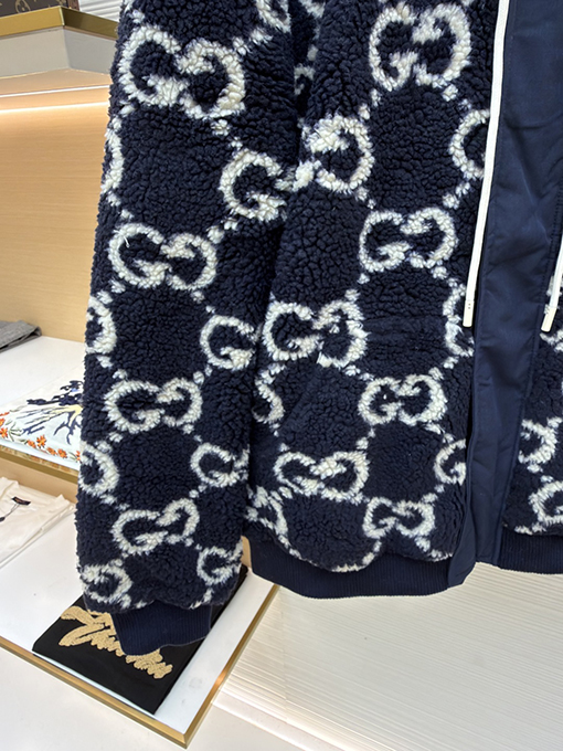 グッチ モノグラムラムスキンパッチワークジャケット