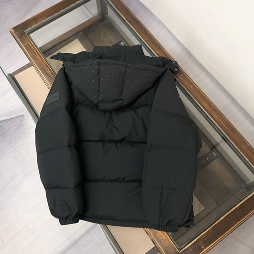 ルイヴィトンスーパーコピー メンズのフード付きプリントダウンジャケット