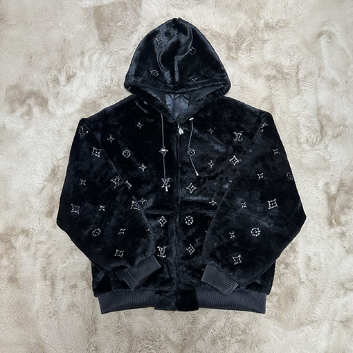 ルイヴィトン ホットダイヤモンドカシミ毛皮ヤジャケット