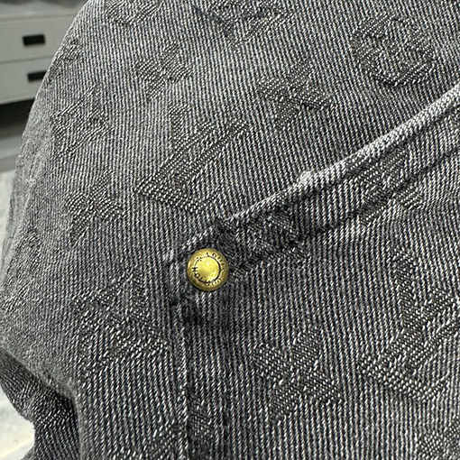 ルイヴィトン 全面ジャカードデニムのジップアップジャケット