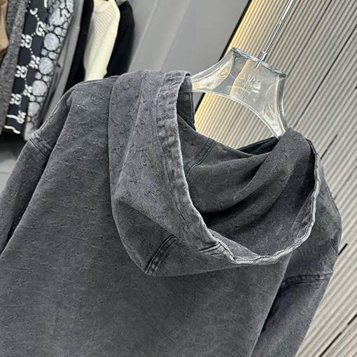 ルイヴィトン 全面ジャカードデニムのジップアップジャケット