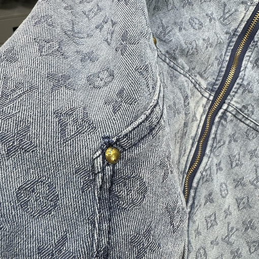 ルイヴィトン 全面ジャカードデニムのジップアップジャケット