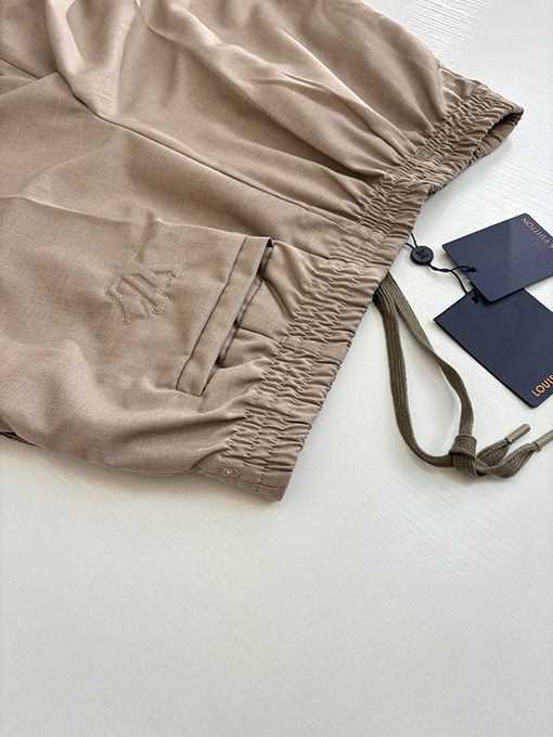 ルイヴィトン 新しいストレートレッグウールプリーツカジュアルパンツ