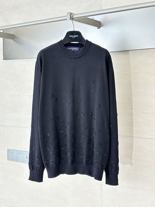 ルイヴィトンコピー 新しい無地ビーズニットセーター