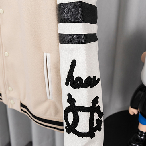 セリーヌ ランウェイスタイルの凱旋門刺繍ベースボールジャージ