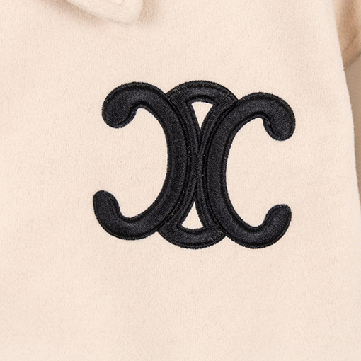 セリーヌ ランウェイスタイルの凱旋門刺繍ベースボールジャージ