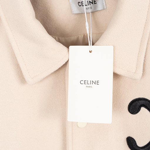 セリーヌ ランウェイスタイルの凱旋門刺繍ベースボールジャージ