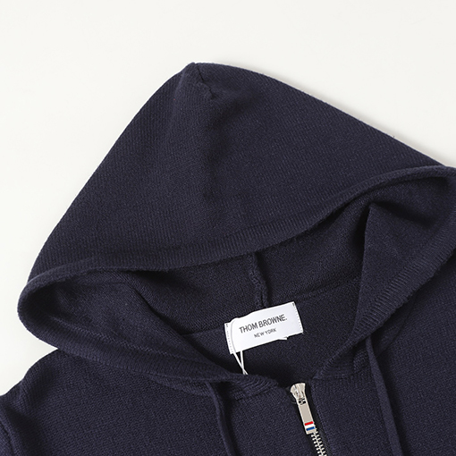 トムブラウン セイルボート柄ウールブレンドジップアップカーディガンセーター