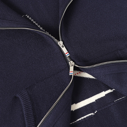 トムブラウン セイルボート柄ウールブレンドジップアップカーディガンセーター