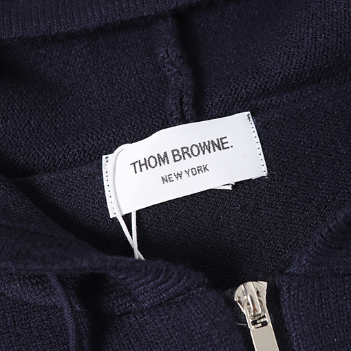 トムブラウン セイルボート柄ウールブレンドジップアップカーディガンセーター