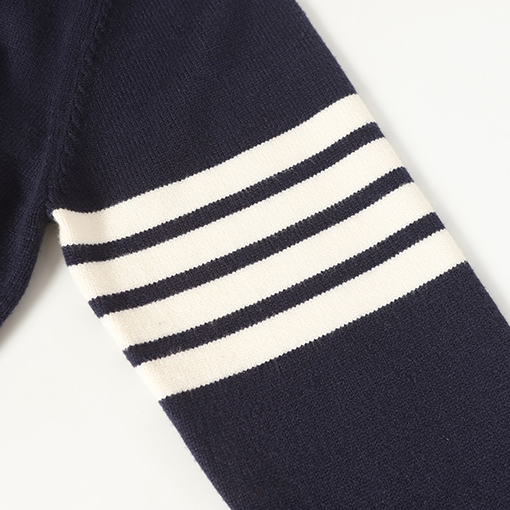 トムブラウン セイルボート柄ウールブレンドジップアップカーディガンセーター