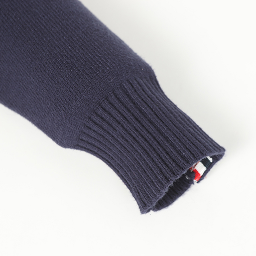 トムブラウン セイルボート柄ウールブレンドジップアップカーディガンセーター