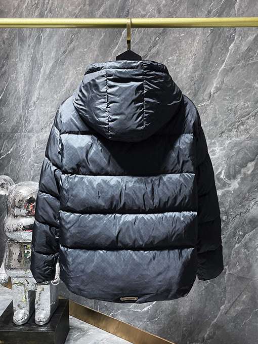 クロムハーツコピー 新しいダークパターンのフード付きダウンジャケット