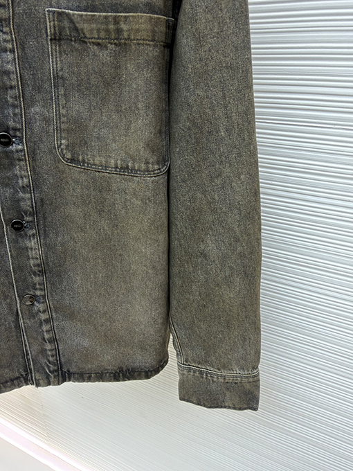 フェンディ ラペルシングルブレストオーバーロックデニムジャケット