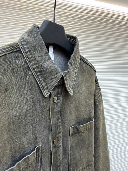 フェンディ ラペルシングルブレストオーバーロックデニムジャケット
