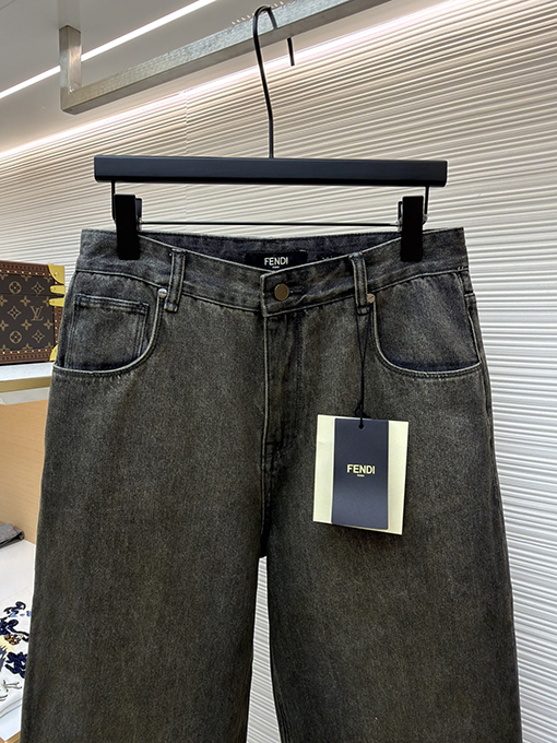 フェンディ ストレートレッグサイドポケットデニムジーンズ