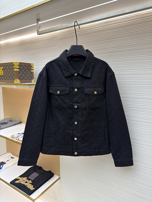 グッチ ダークパターンのジャカードデニムジャケット