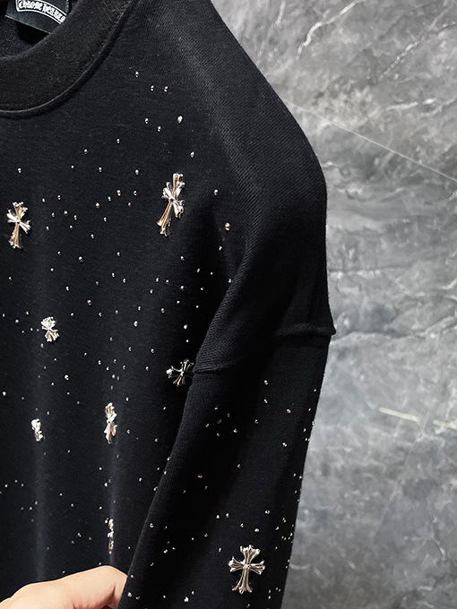 クロムハーツ 星空クロスクルーネックスウェットシャツ