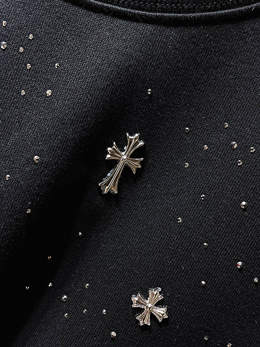 クロムハーツ 星空クロスクルーネックスウェットシャツ