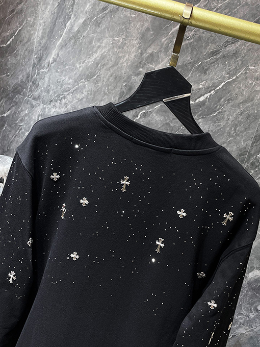 クロムハーツ 星空クロスクルーネックスウェットシャツ
