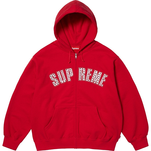 SUPREME x B.B.SIMON ZIP UP HOODED コラボレーション スワロフスキークリスタル ジップパーカー