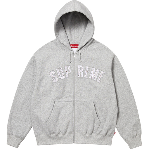 SUPREME x B.B.SIMON ZIP UP HOODED コラボレーション スワロフスキークリスタル ジップパーカー