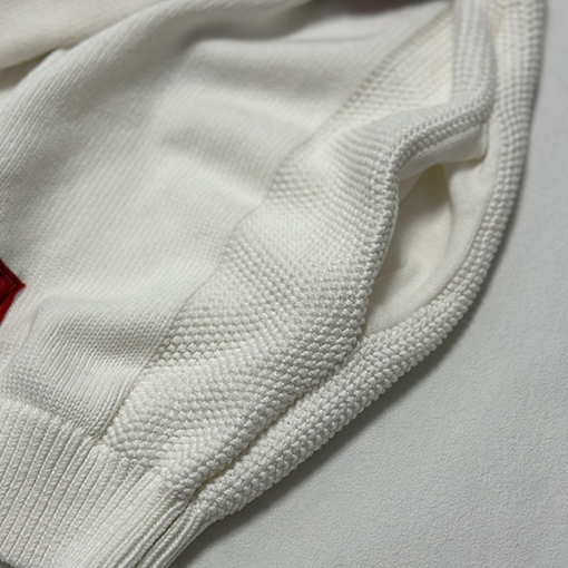 シュプリーム SPORT ZIP UP FOOTBALL HOOD SWEATER37 手刺繍のフード付きジップアップニットセーター