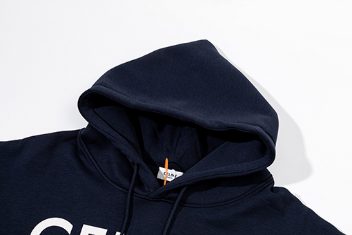 セリーヌ 新しいフリース裏地プリントフード付きスウェットシャツ